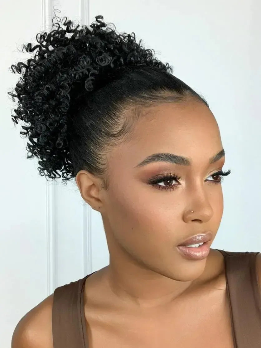 Afro Puff Preto Cacheado 1B