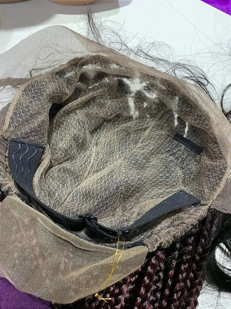 Full Lace Tranças Preto Repartição Livre