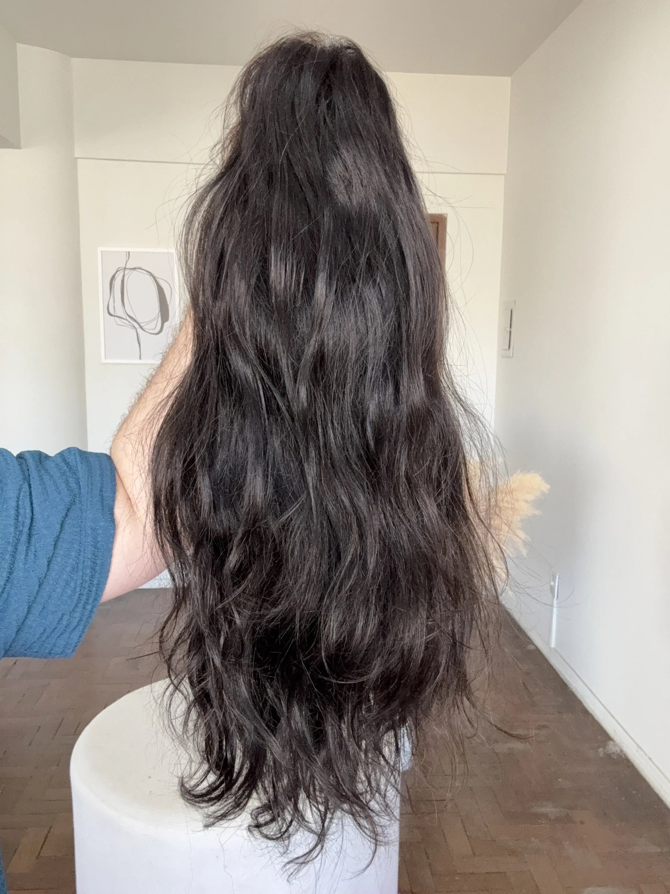 Lace Front 360º Humana HD Núbia Natural 45cm - Repartição Livre 13x4