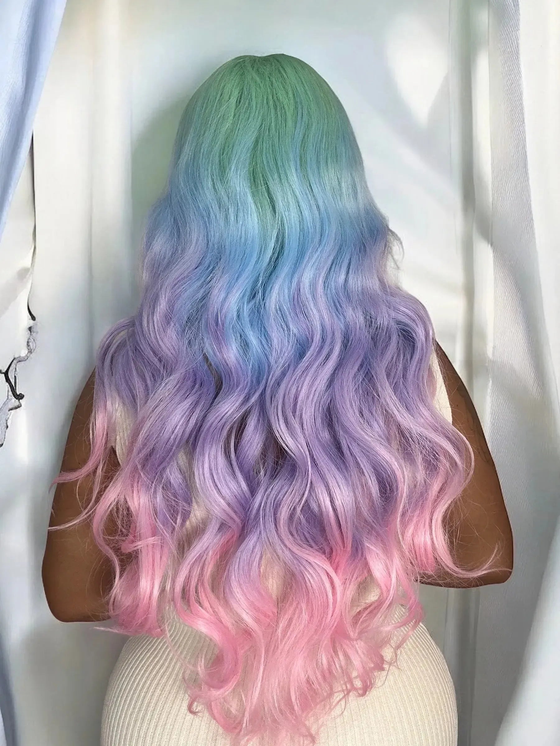 Lace Front Arcoiris Cores Ondulada