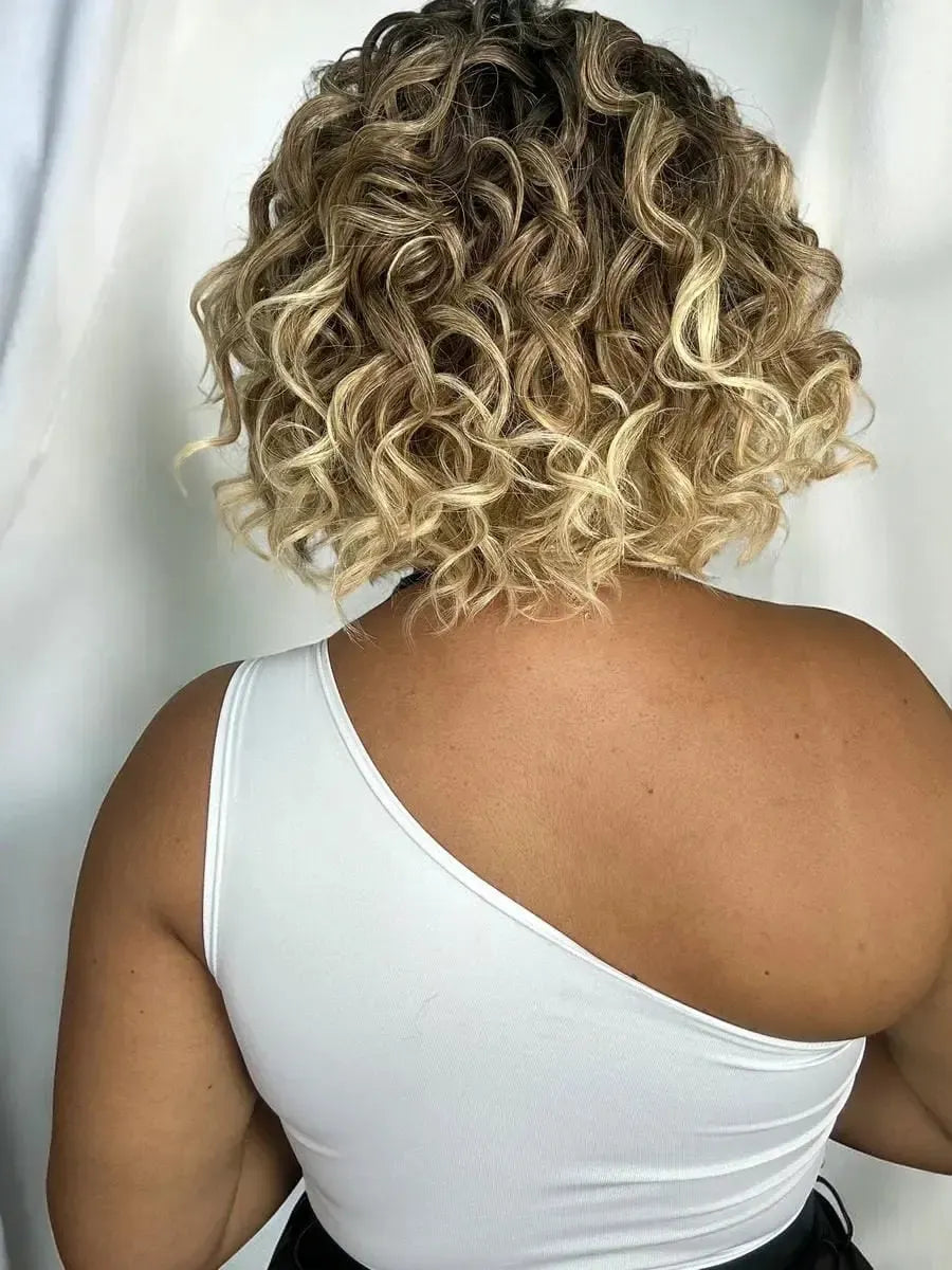 Lace Front Babi Loira Cacheada Ondulada