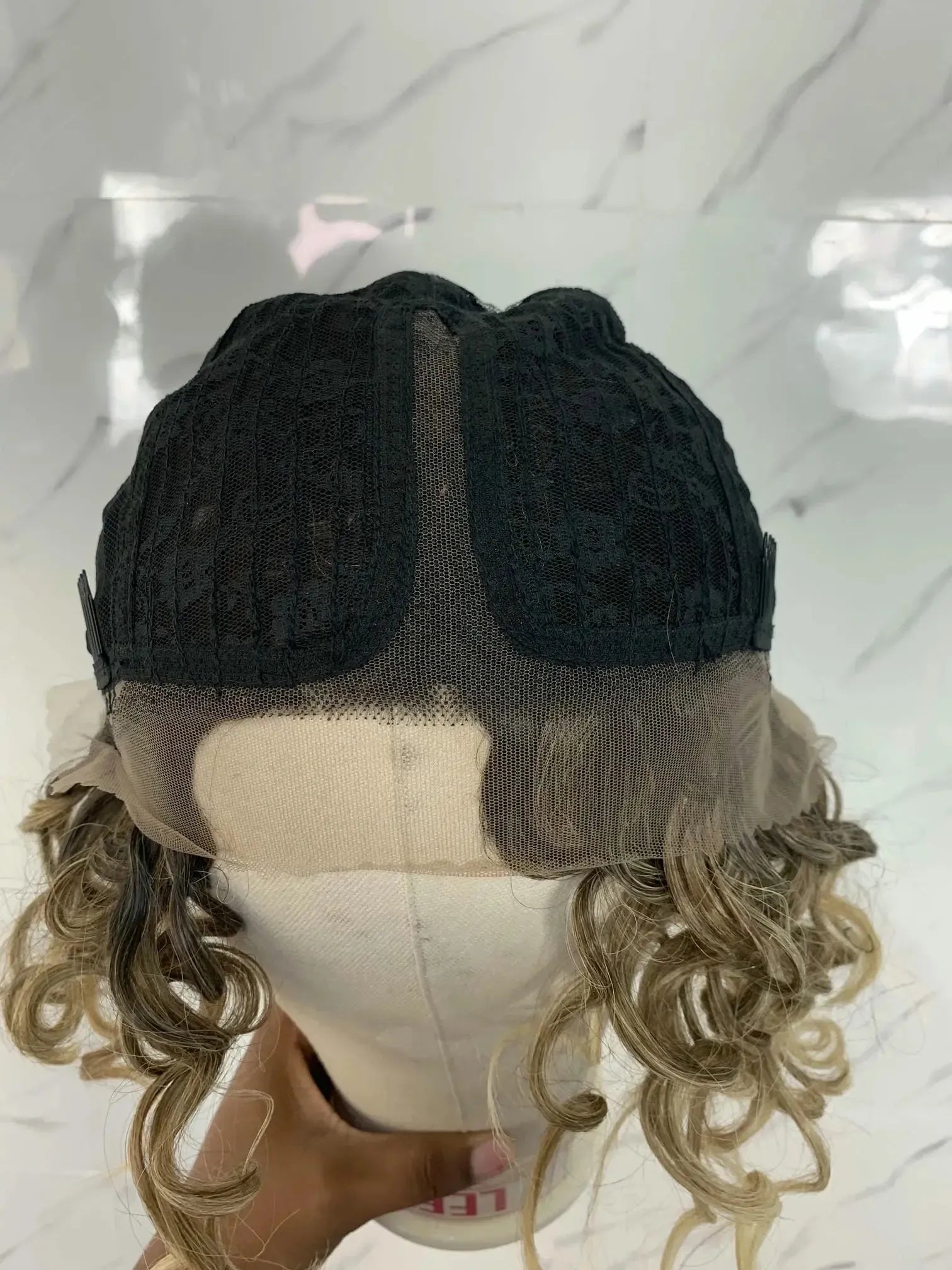 Lace Front Babi Loira Cacheada Ondulada