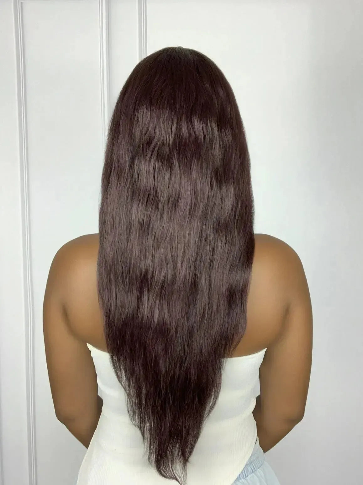 Lace Front Bianca Ruiva 99J Ondulada (Human Hair Blend)
