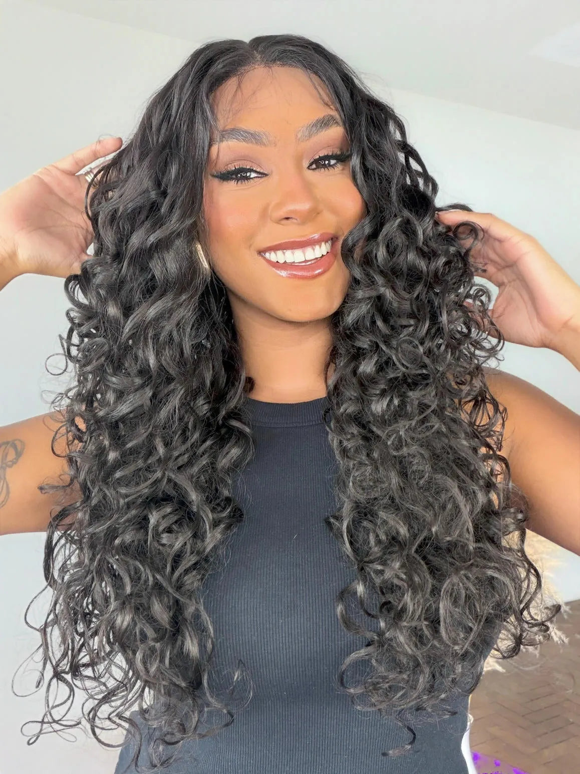 Lace Front Brenda Cacheada Castanho Escuro