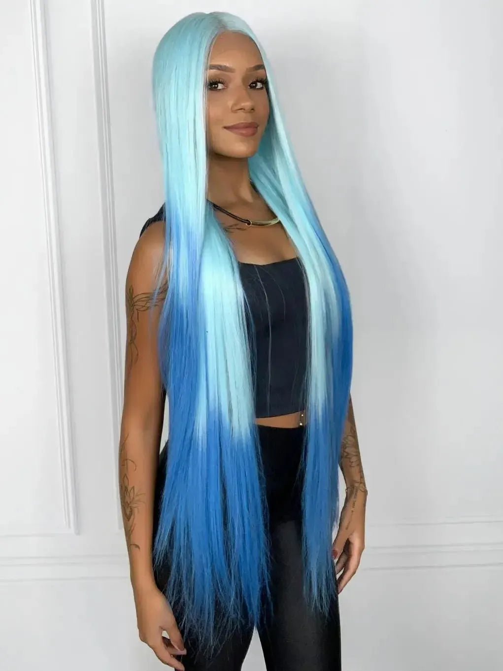 Lace Front Britany Sky Azul 2 Tons Lisa 105cm