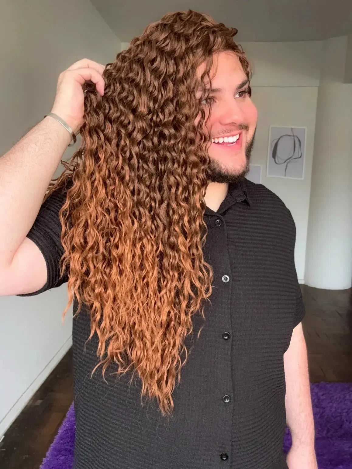 Lace Front Cacheada Peça Única 008