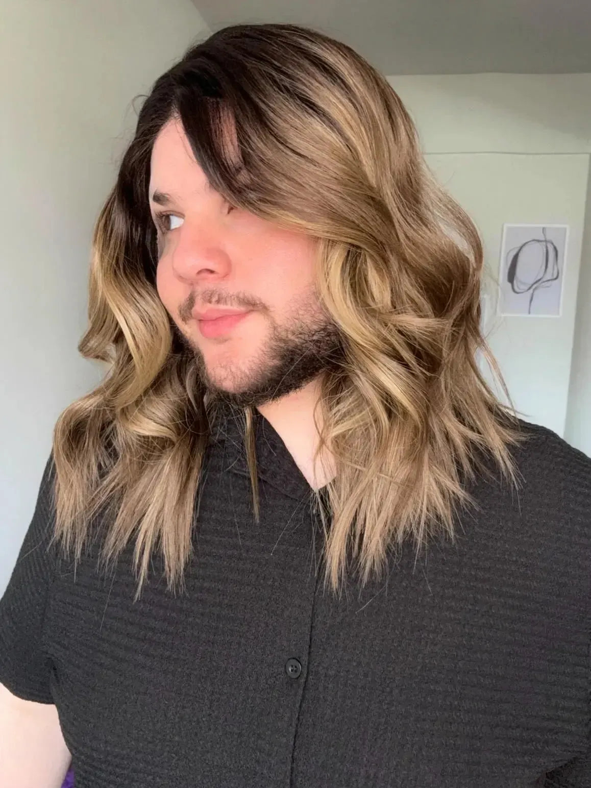 Lace Front Castanha Fibra Premium Peça Única 015