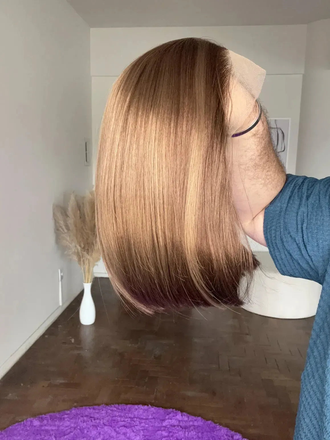 Lace Front Castanha Repartição Livre 13x3 Peça Única 064