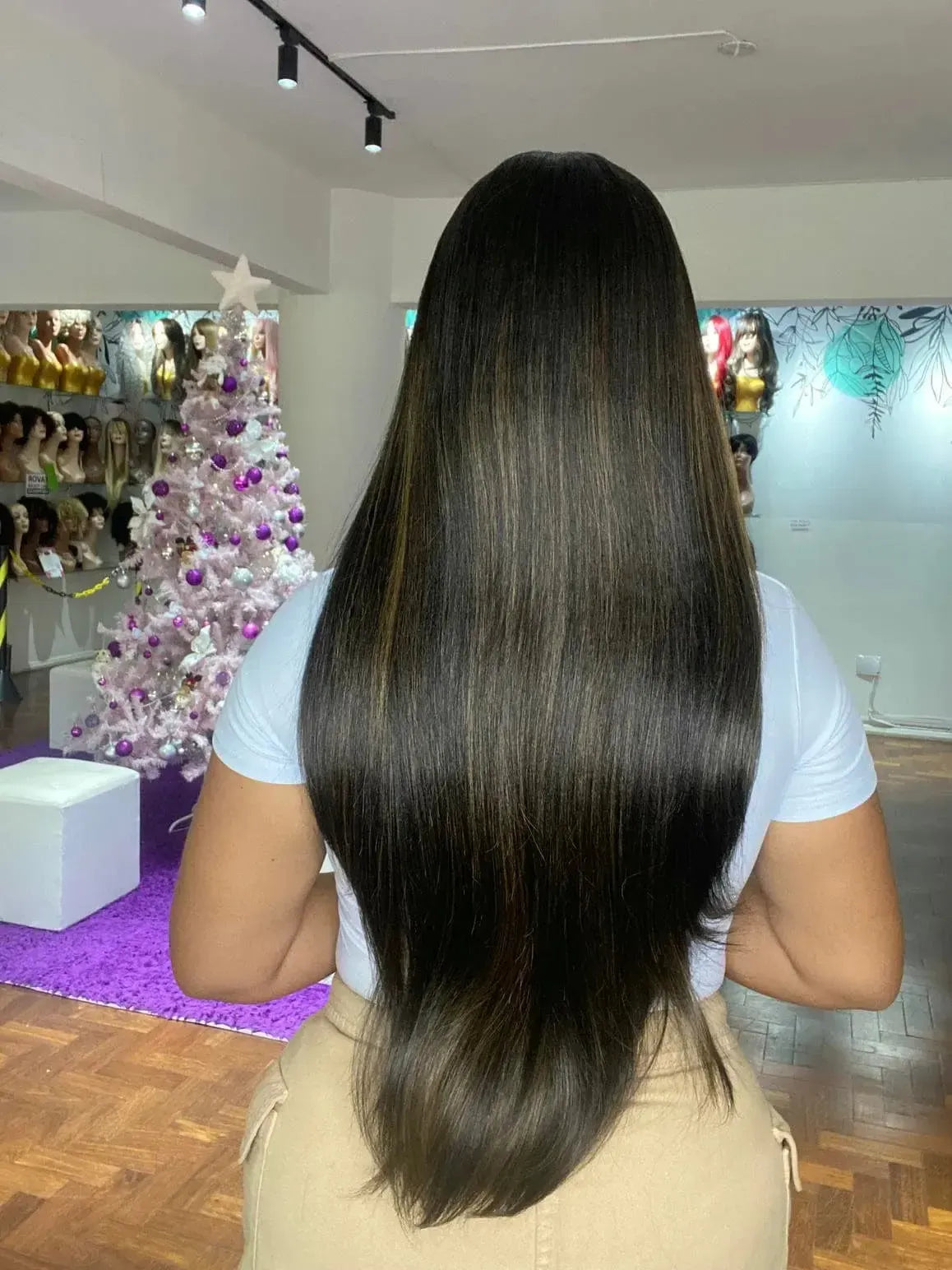 Lace Front Cida Castanho Luzes TF2