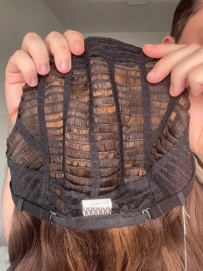 Lace Front Fibra Premium Castanha Peça Única 039