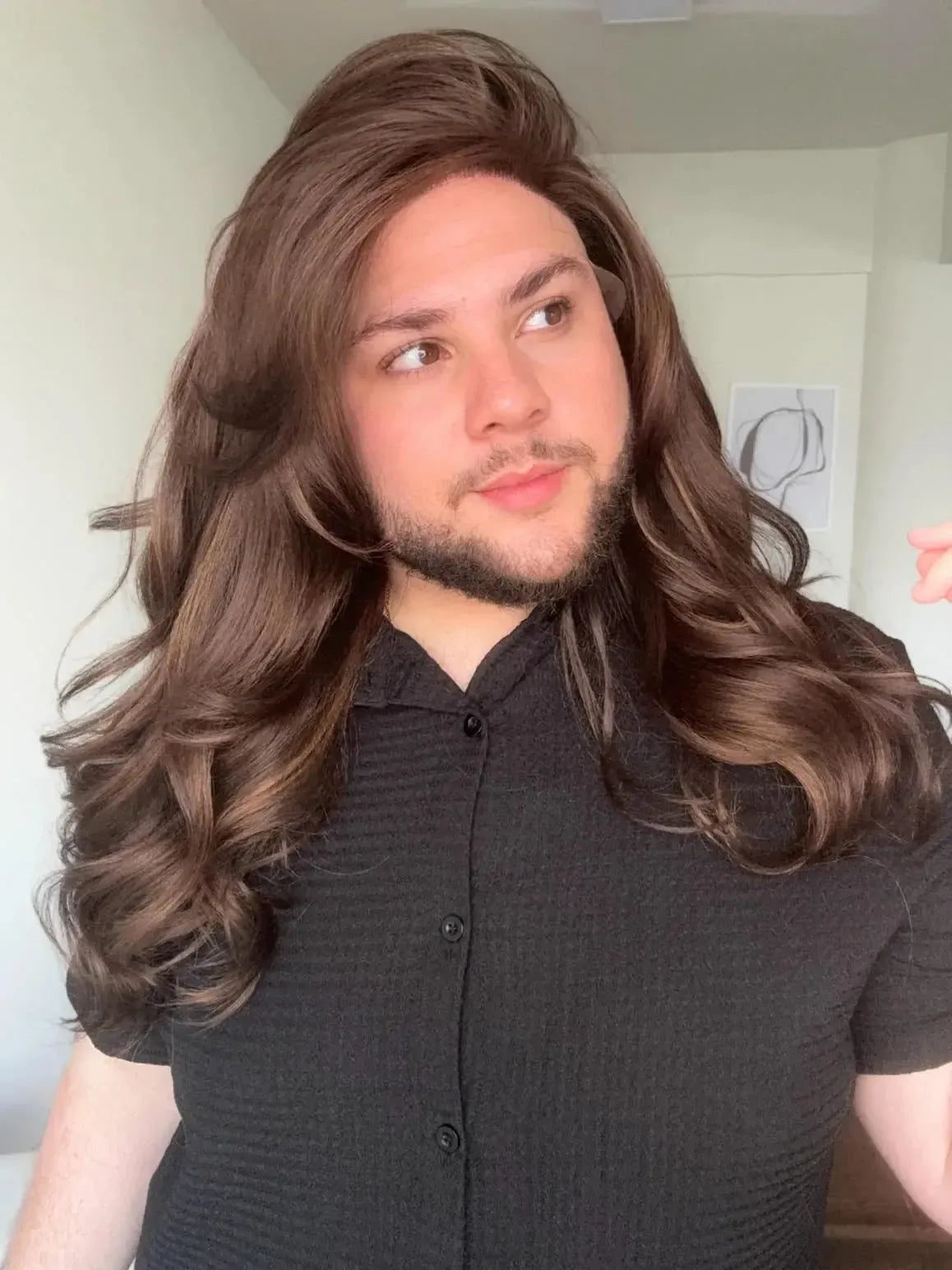 Lace Front Fibra Premium Castanha Peça Única 039