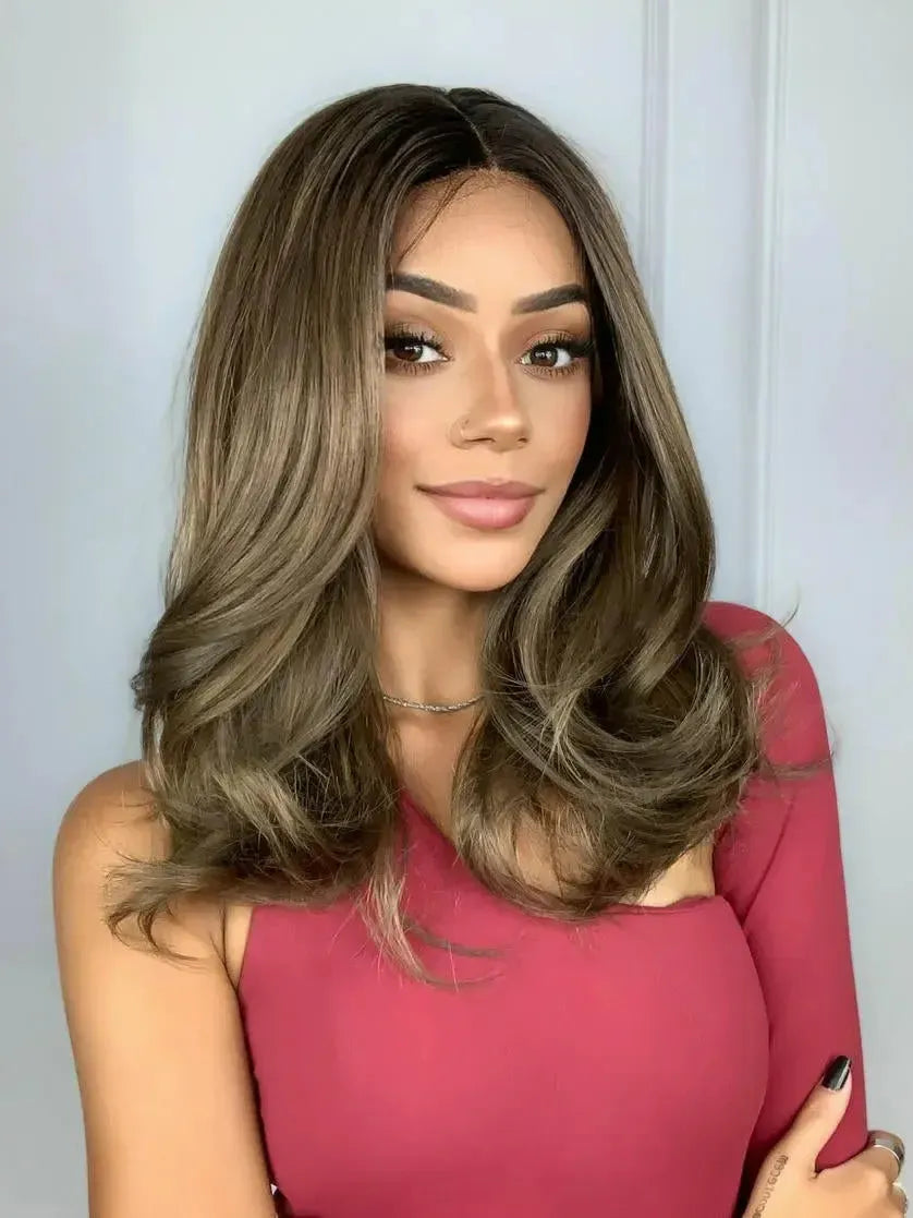 Lace Front Giba Castanho 12D Ondulada