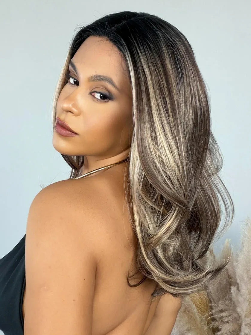 Lace Front Giba Loira 26R Ondulada