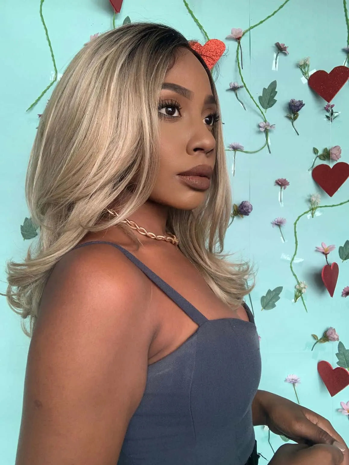 Lace Front Giba Loira Ondulada