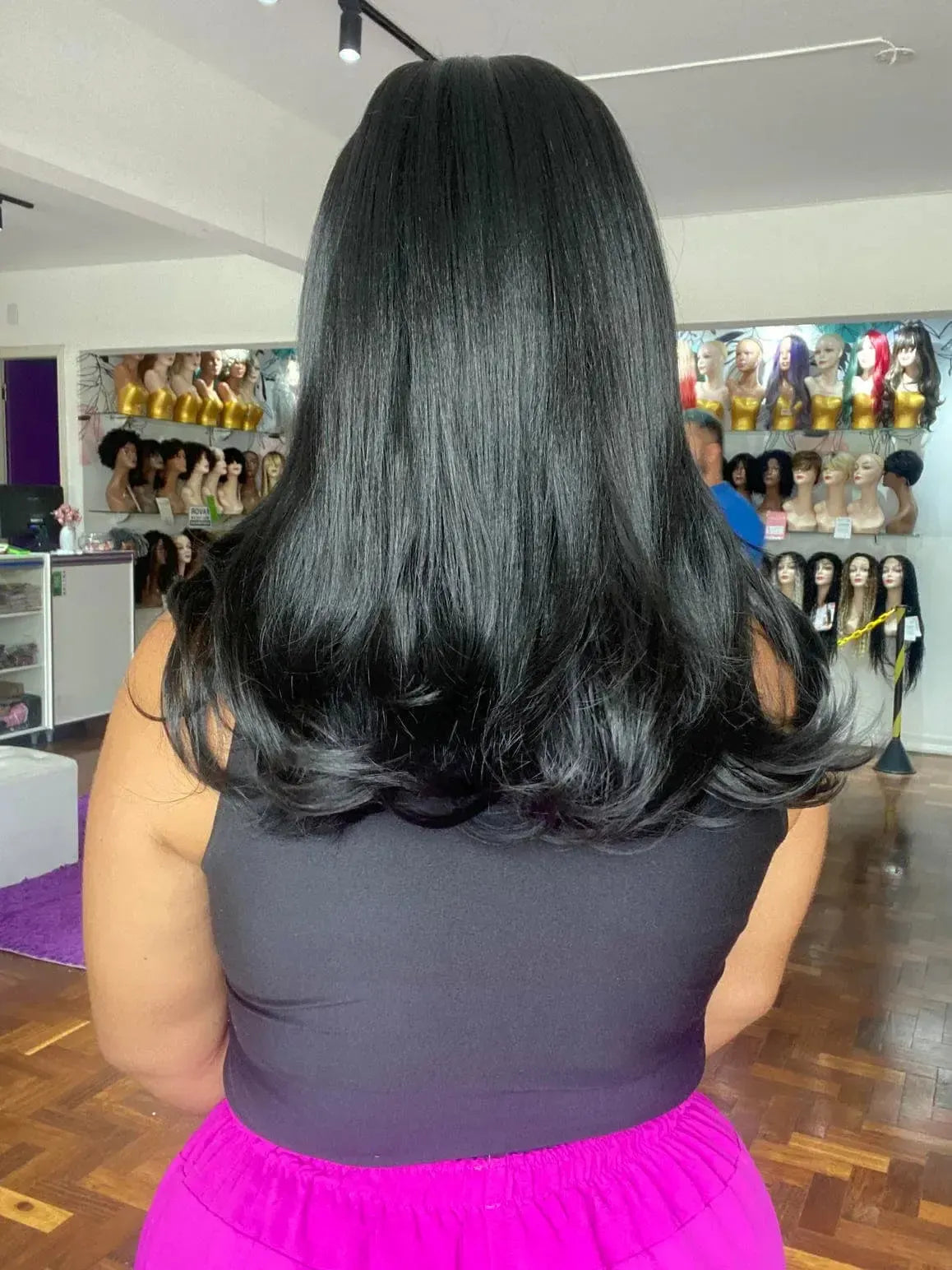 Lace Front Giba Preta Ondulada