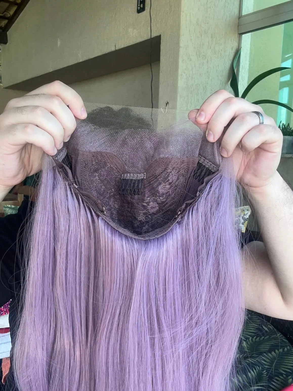 Lace Front Gwen Roxa Ondulada - Repartição Livre 13x3