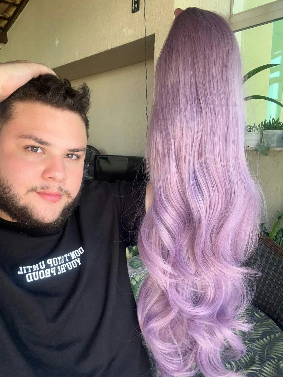 Lace Front Gwen Roxa Ondulada - Repartição Livre 13x3