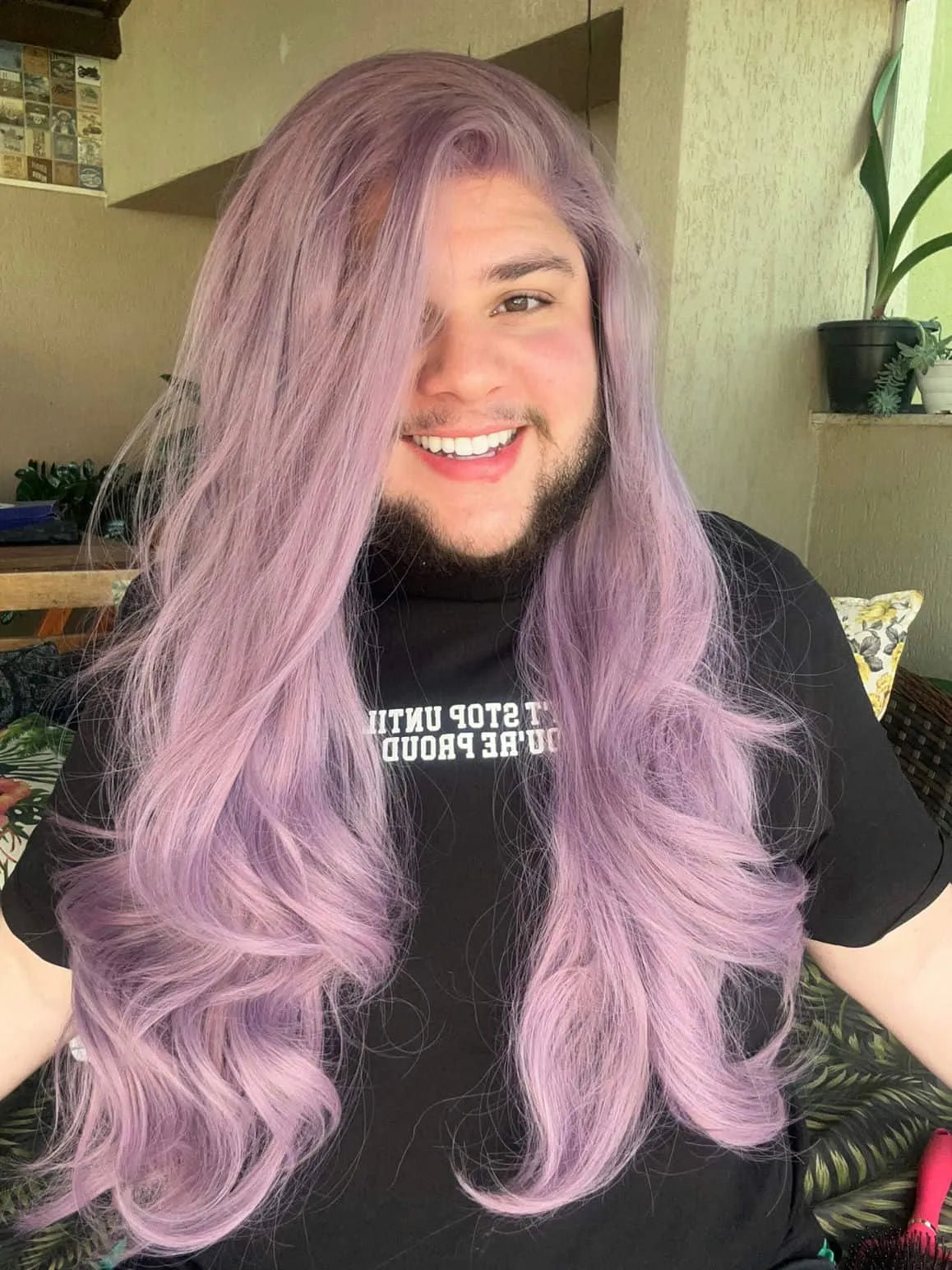 Lace Front Gwen Roxa Ondulada - Repartição Livre 13x3