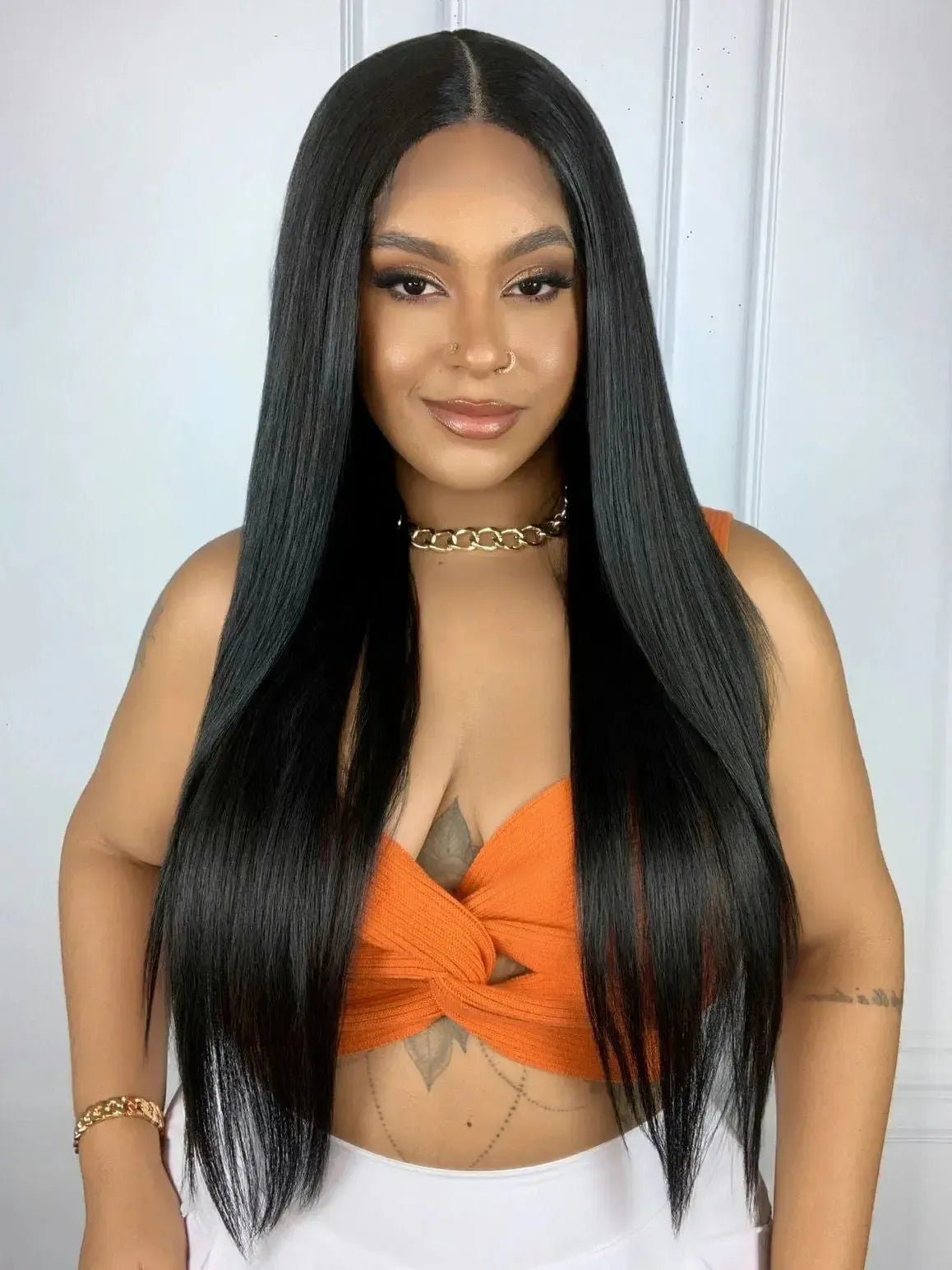 Lace Front HD Amanda Preta Lisa 75cm