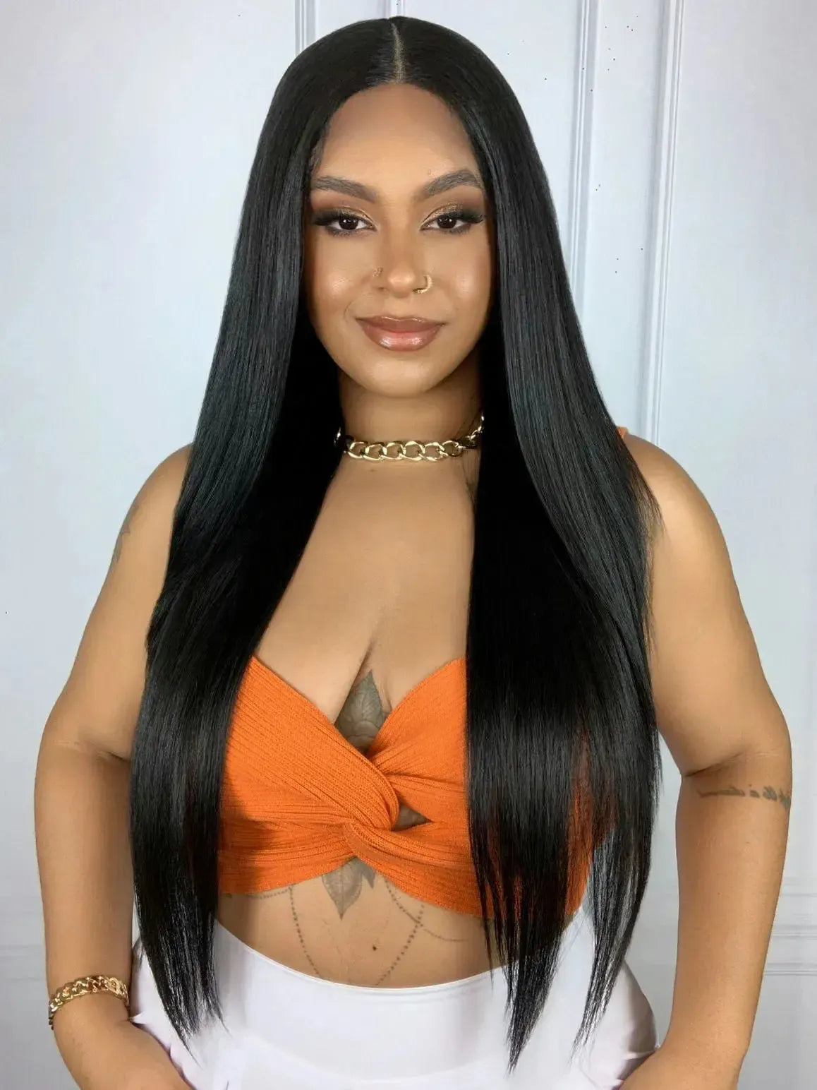 Lace Front HD Amanda Preta Lisa 75cm