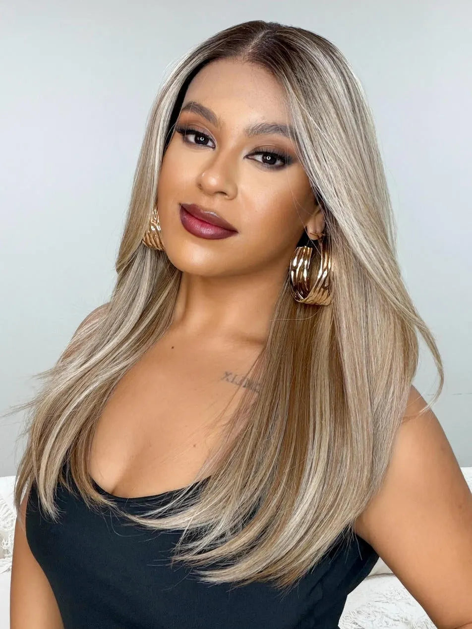Lace Front HD Angelina Loira Balayage - Repartição Livre 13x4