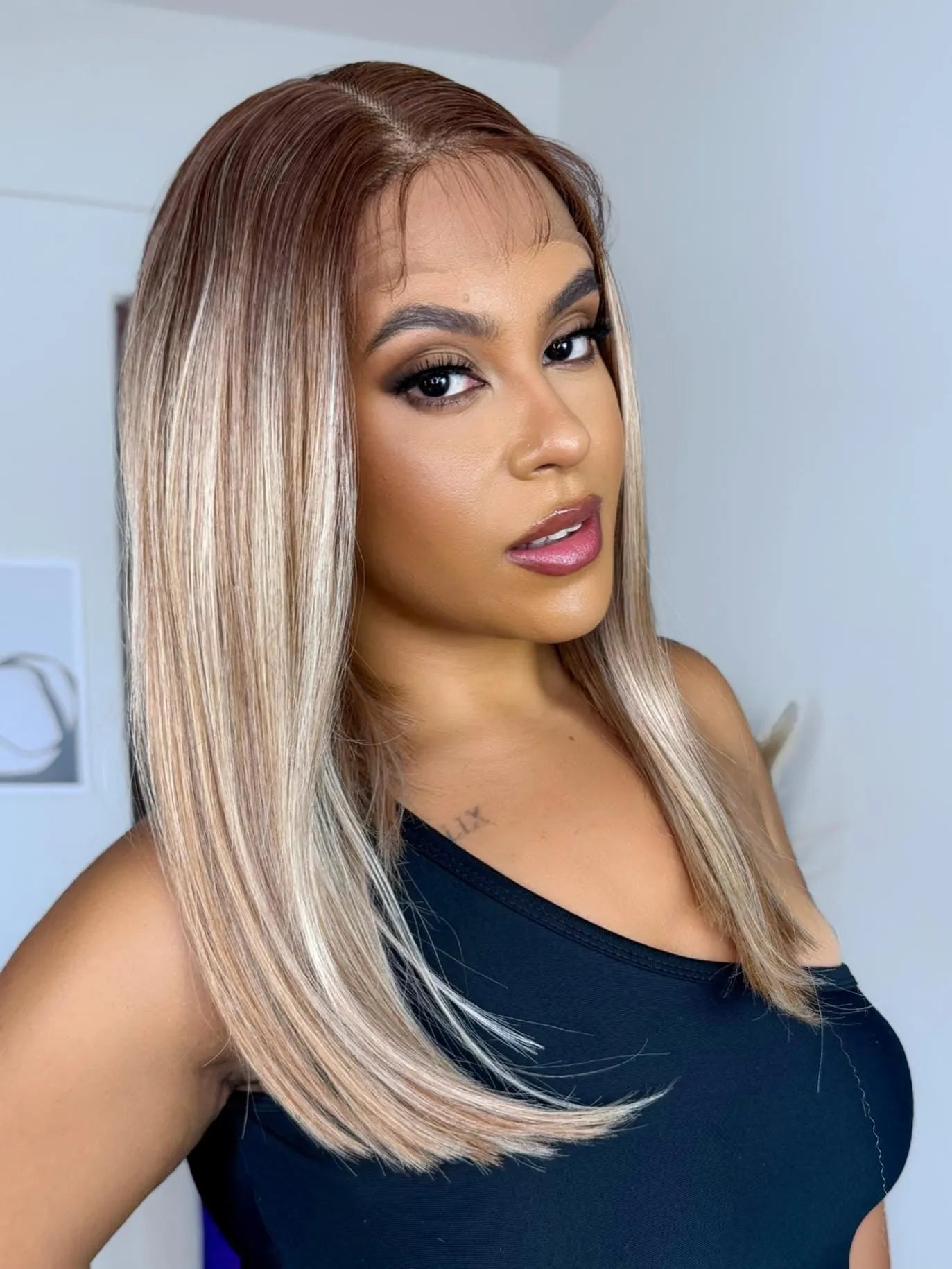 Lace Front HD Briana Loira Lisa - Repartição Livre 13x7