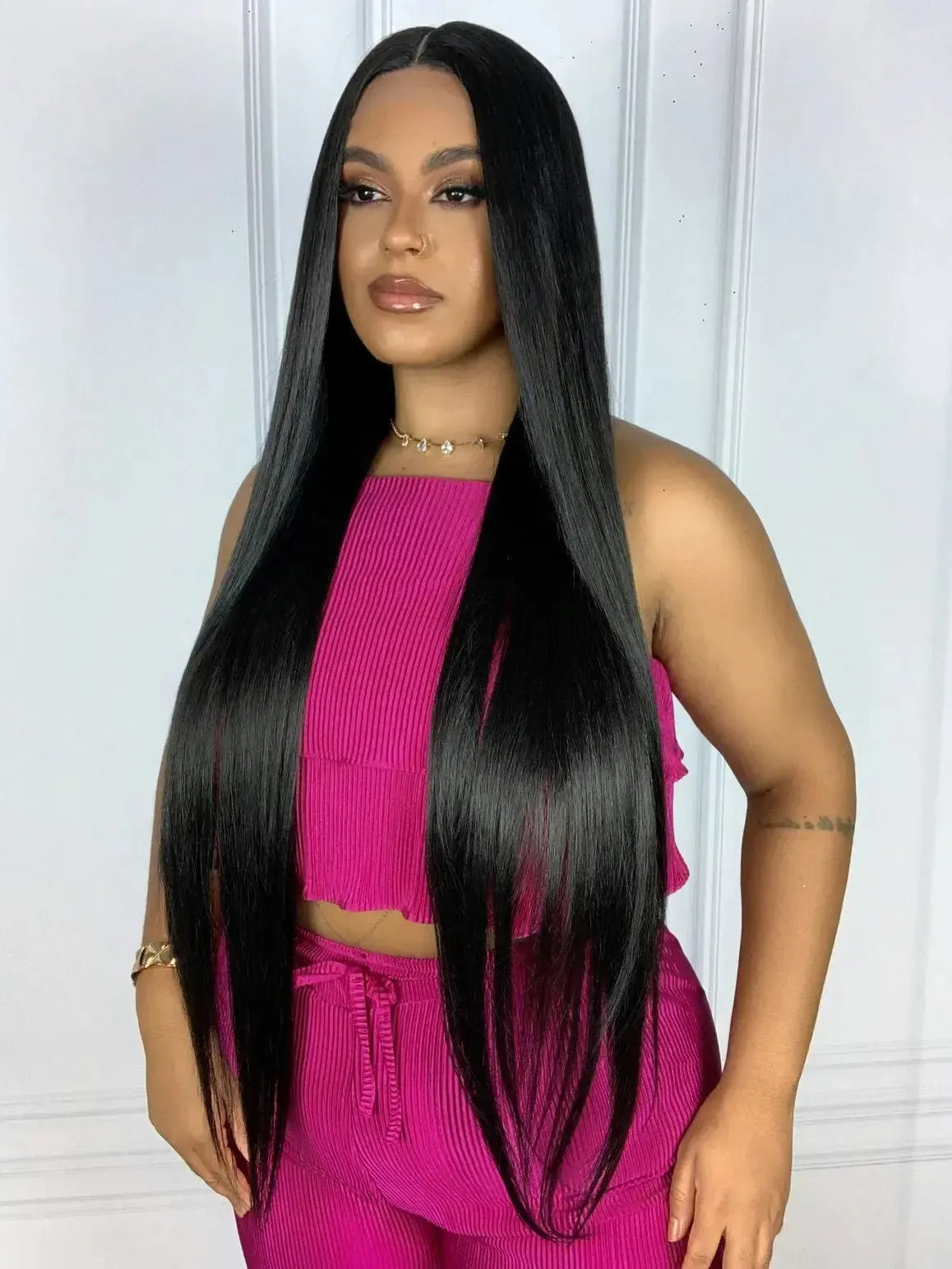 Lace Front HD Carol Preta Lisa 90cm