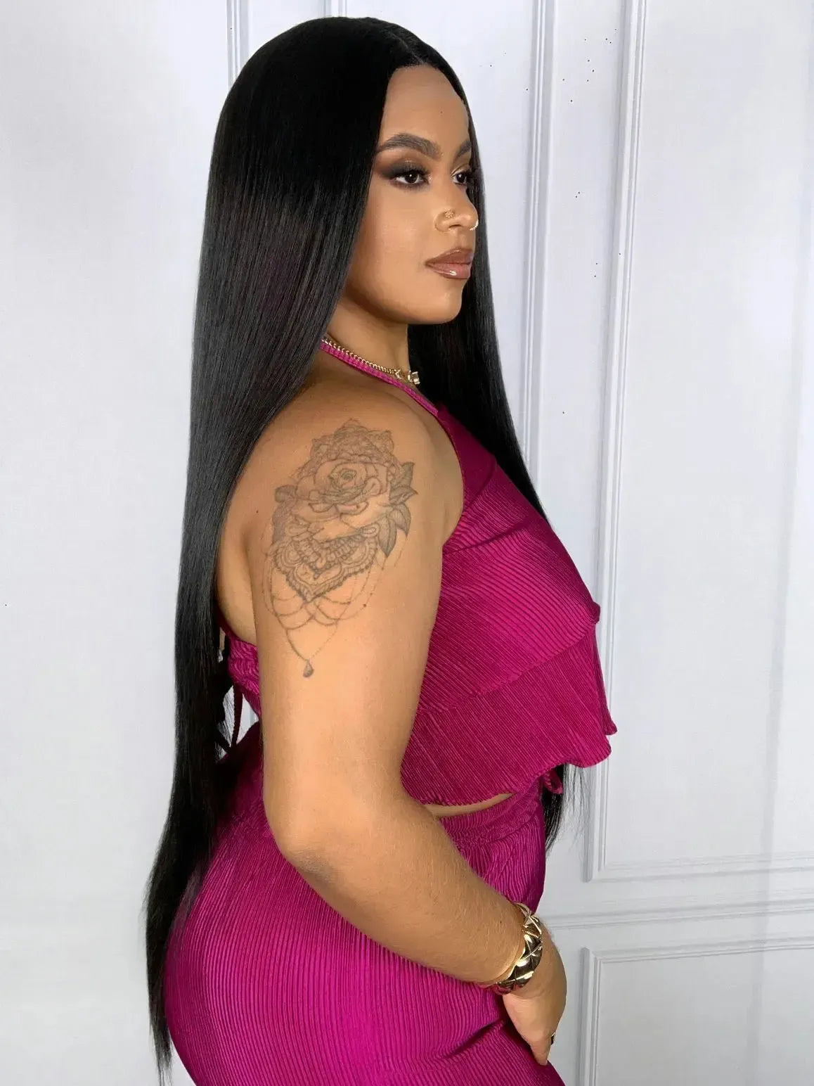 Lace Front HD Carol Preta Lisa 90cm
