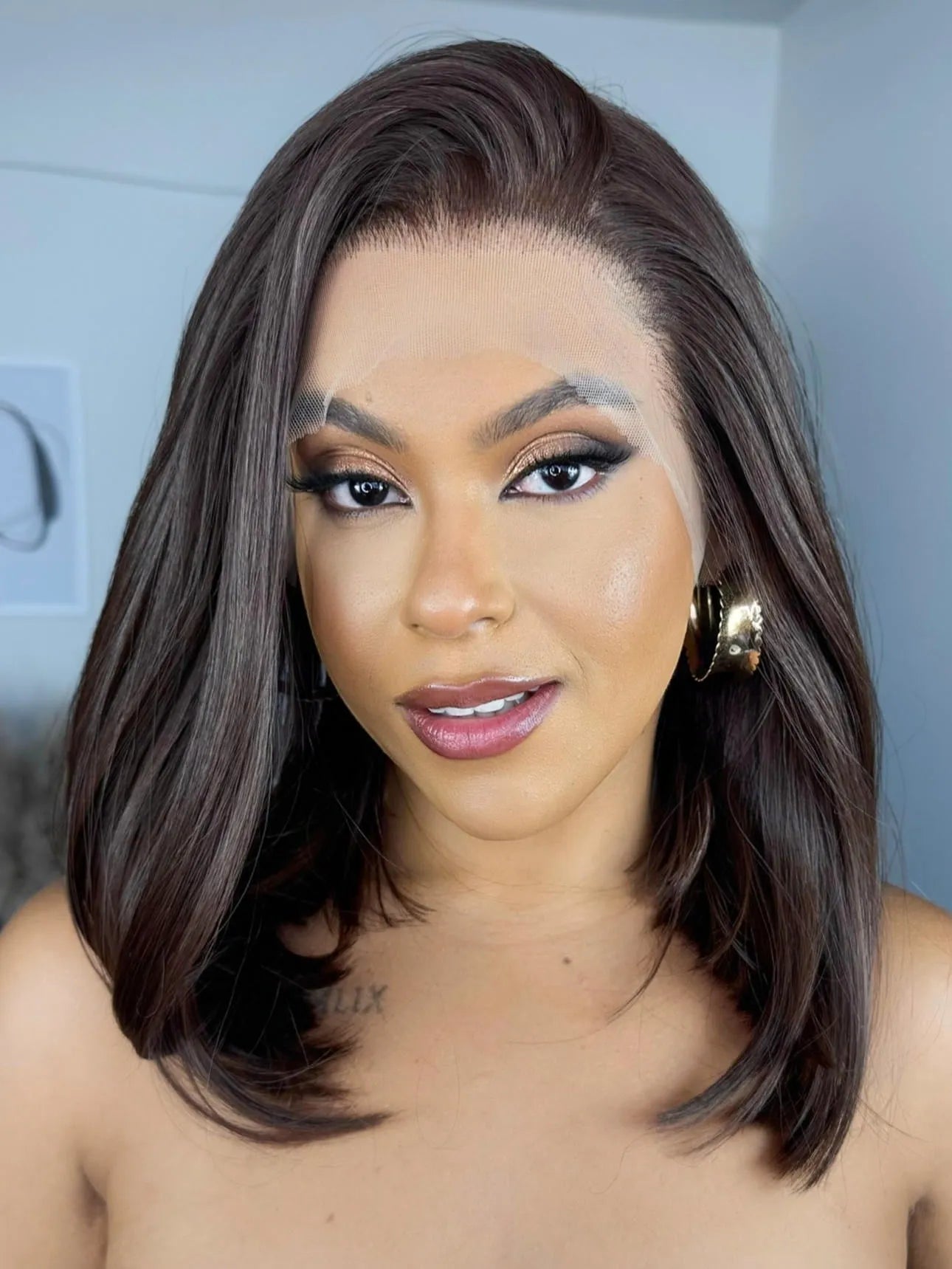 Lace Front HD Cassandra Castanho - Repartição Livre 13x4