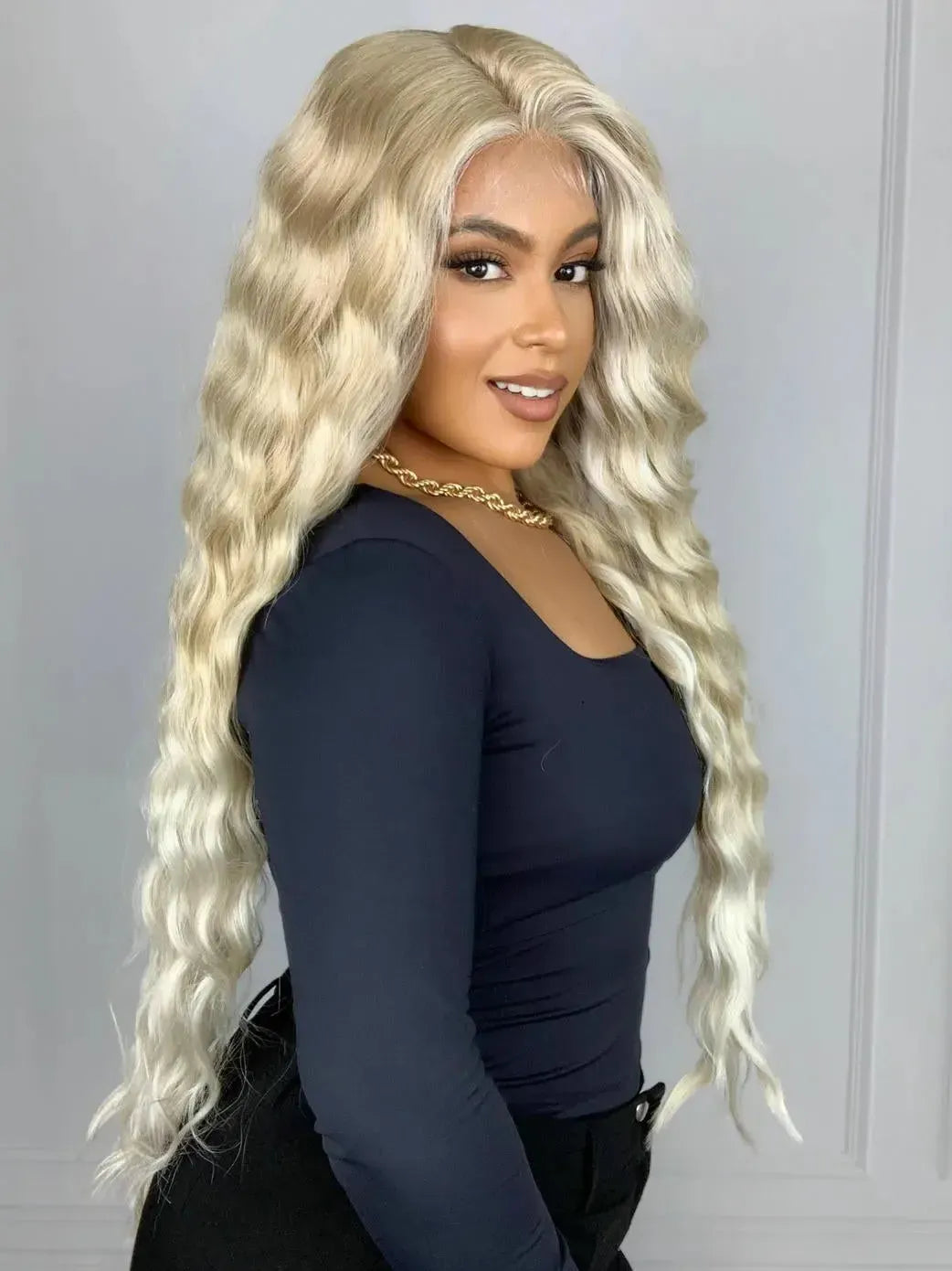 Lace Front HD Gianna Loira Ondulada - Repartição Livre 13x4
