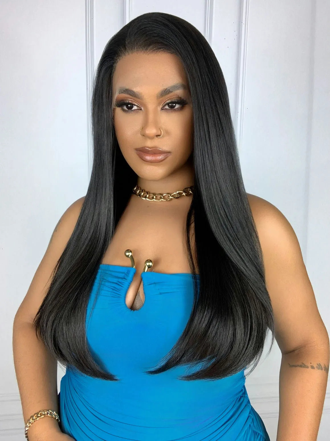 Lace Front HD Valentina Castanho Escuro 65cm - Repartição Livre 13x4