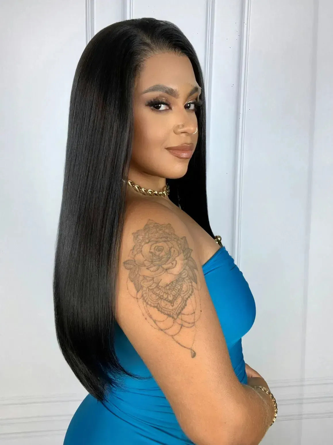 Lace Front HD Valentina Preta 65cm - Repartição Livre 13x4