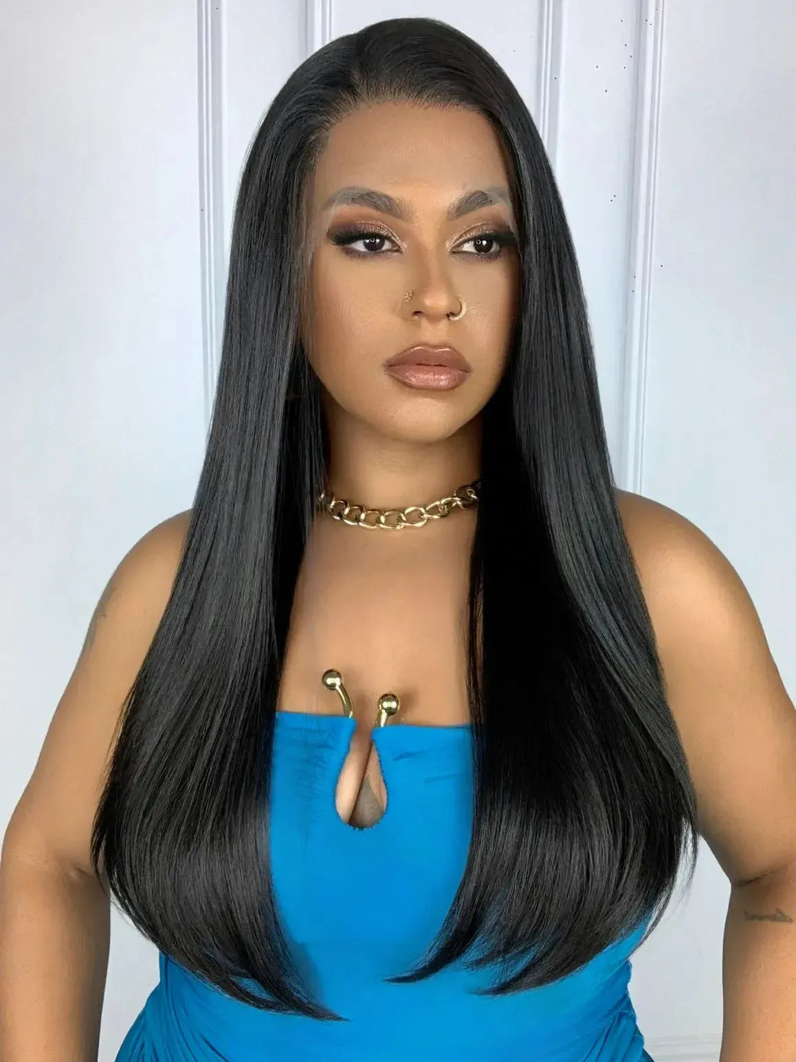 Lace Front HD Valentina Preta 65cm - Repartição Livre 13x4