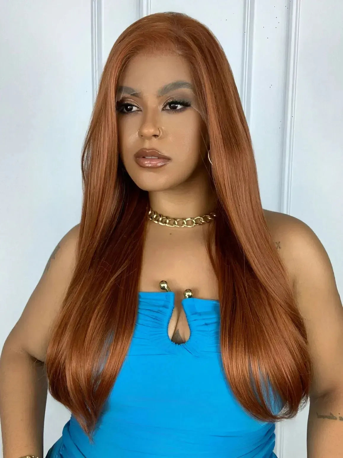 Lace Front HD Valentina Ruiva 65cm - Repartição Livre 13x4