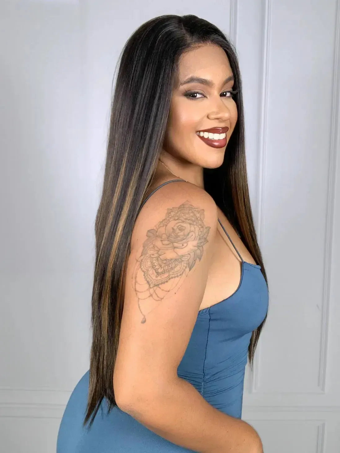 Lace Front HD Verão Castanho com Luzes N2/27 - Repartição Livre 13x4