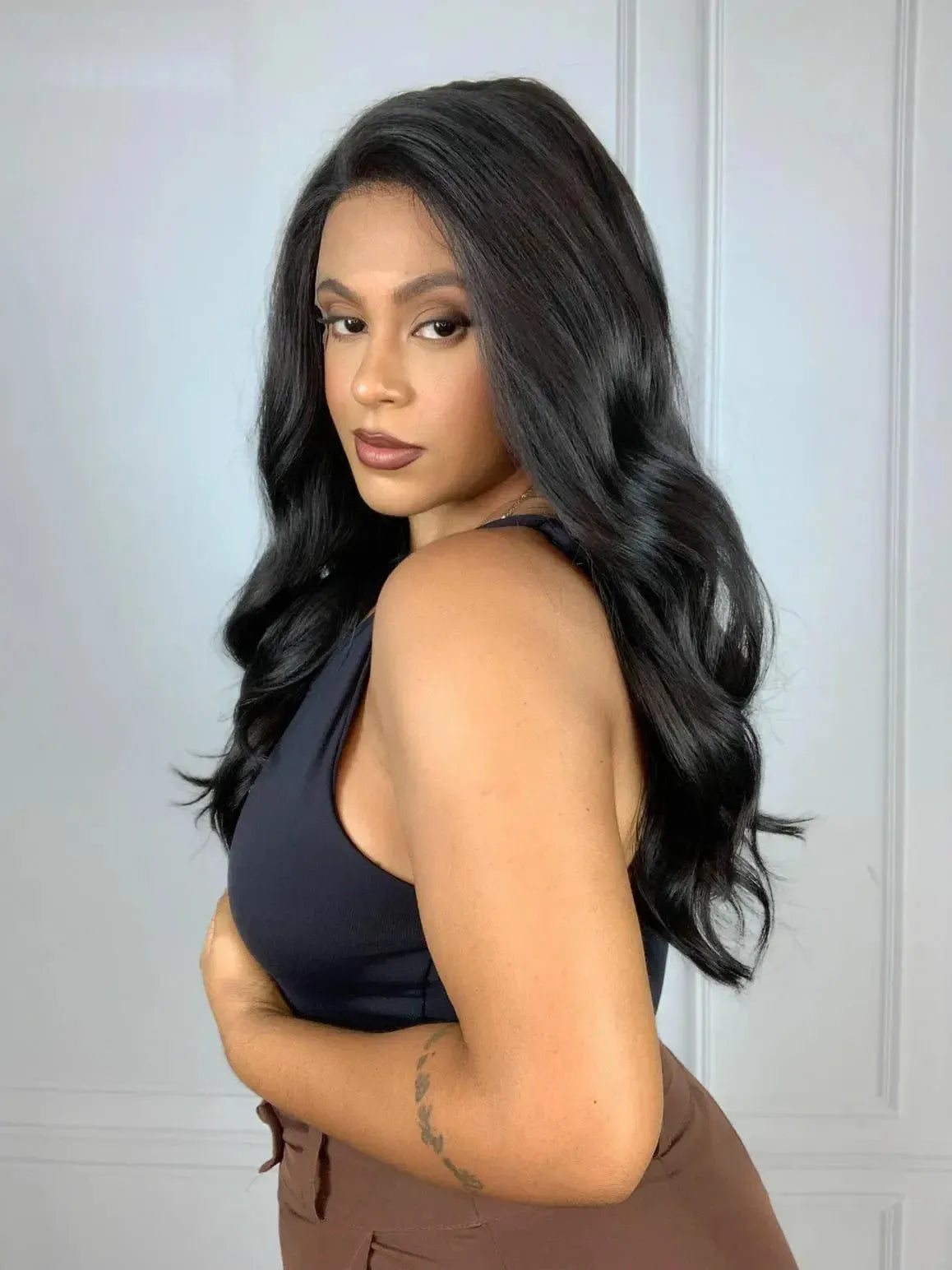 Lace Front Harriet Castanho Escuro - Repartição Livre 13x4