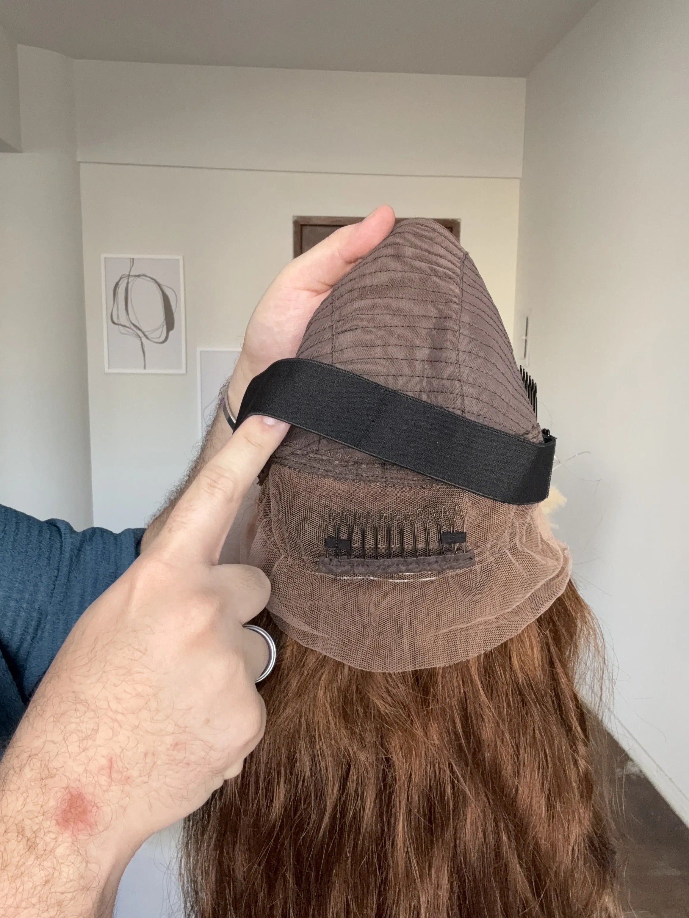 Lace Front Humana 360º HD Eliana Castanho 75cm - Repartição Livre 13x4