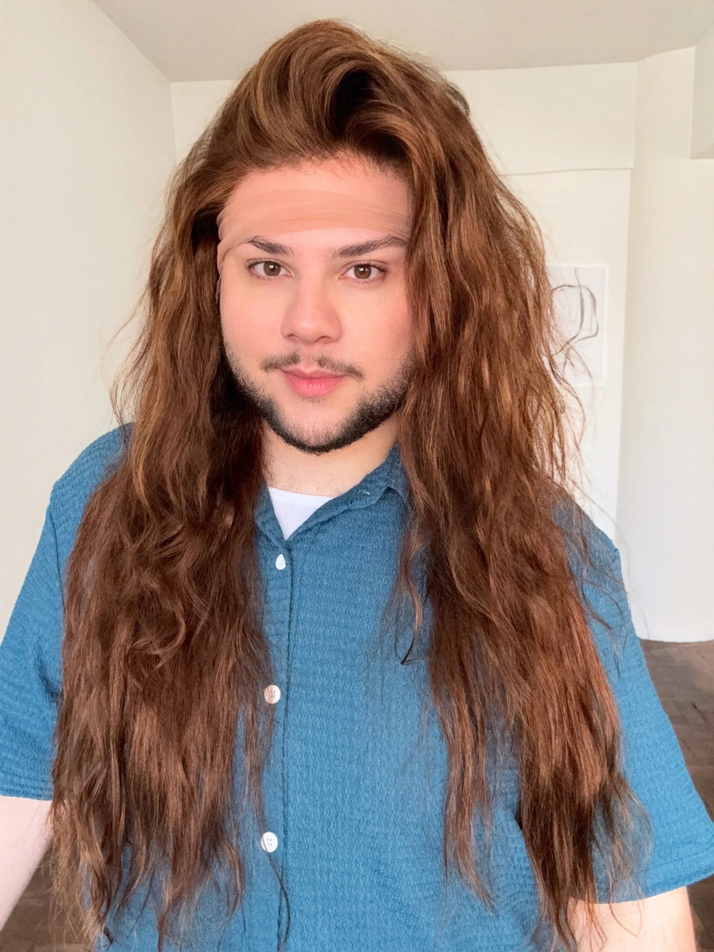 Lace Front Humana 360º HD Eliana Castanho 75cm - Repartição Livre 13x4
