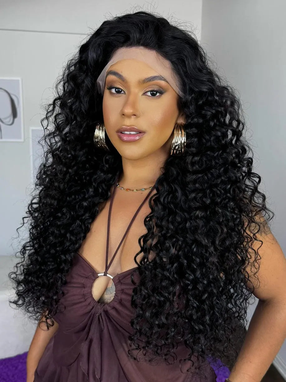 Lace Front Humana Tela HD Cacheada Adela - Repartição Livre 13x6