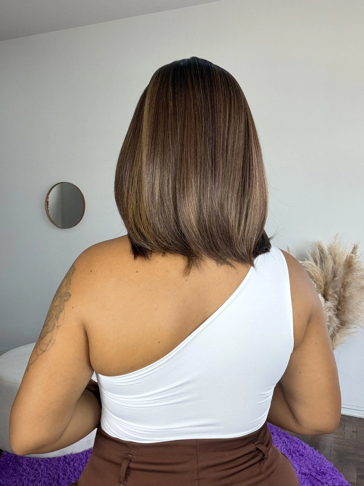 Lace Front Ingrid Longbob Castanho Luzes 33/22
