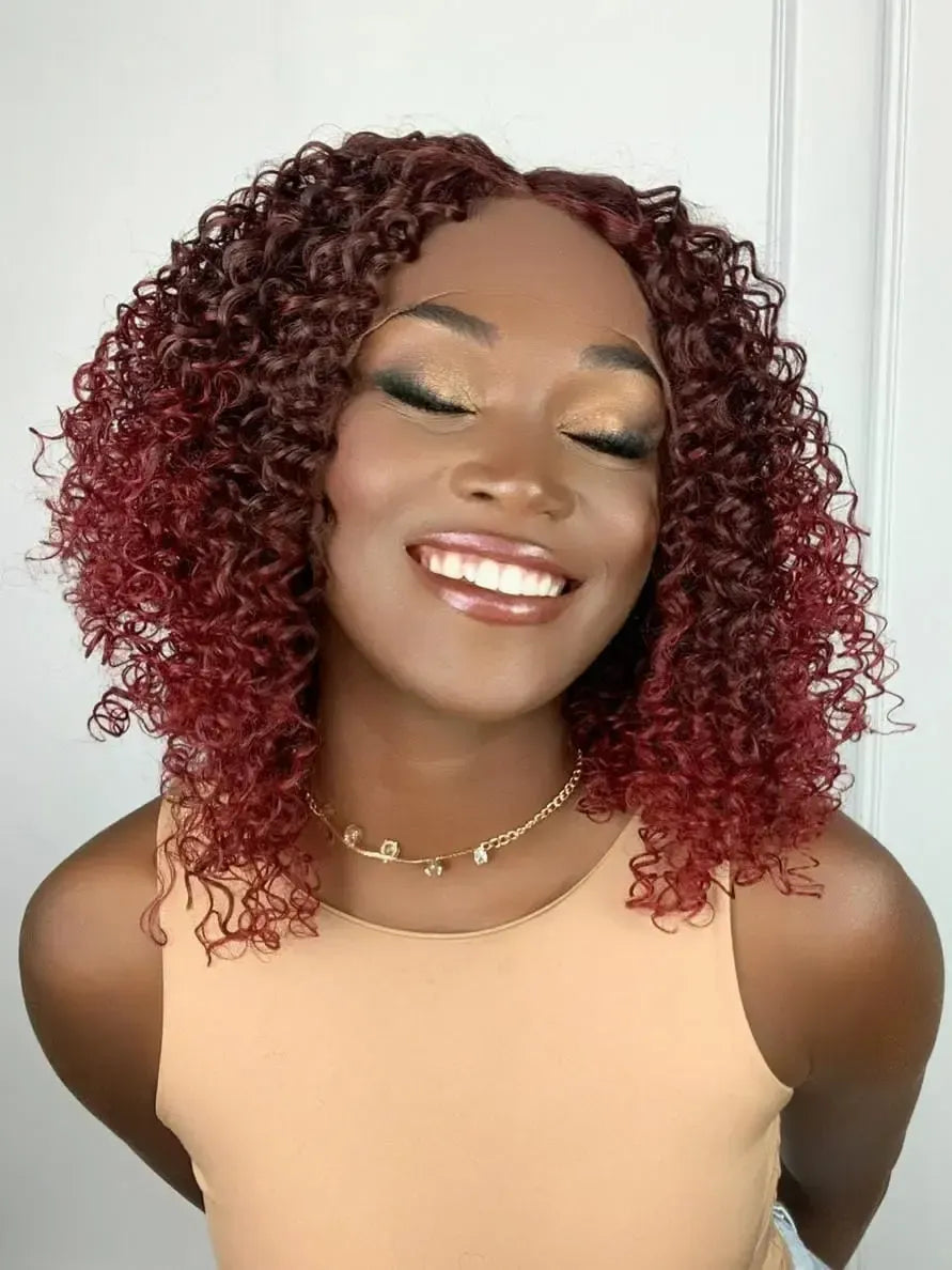 Lace Front Izabel Vermelha Cacheada