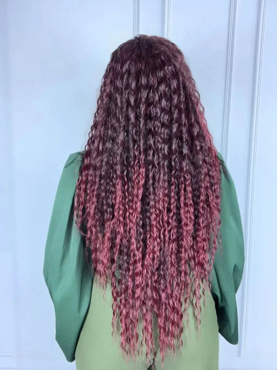 Lace Front Kama Vermelha Cacheada - Repartição Livre 13x1