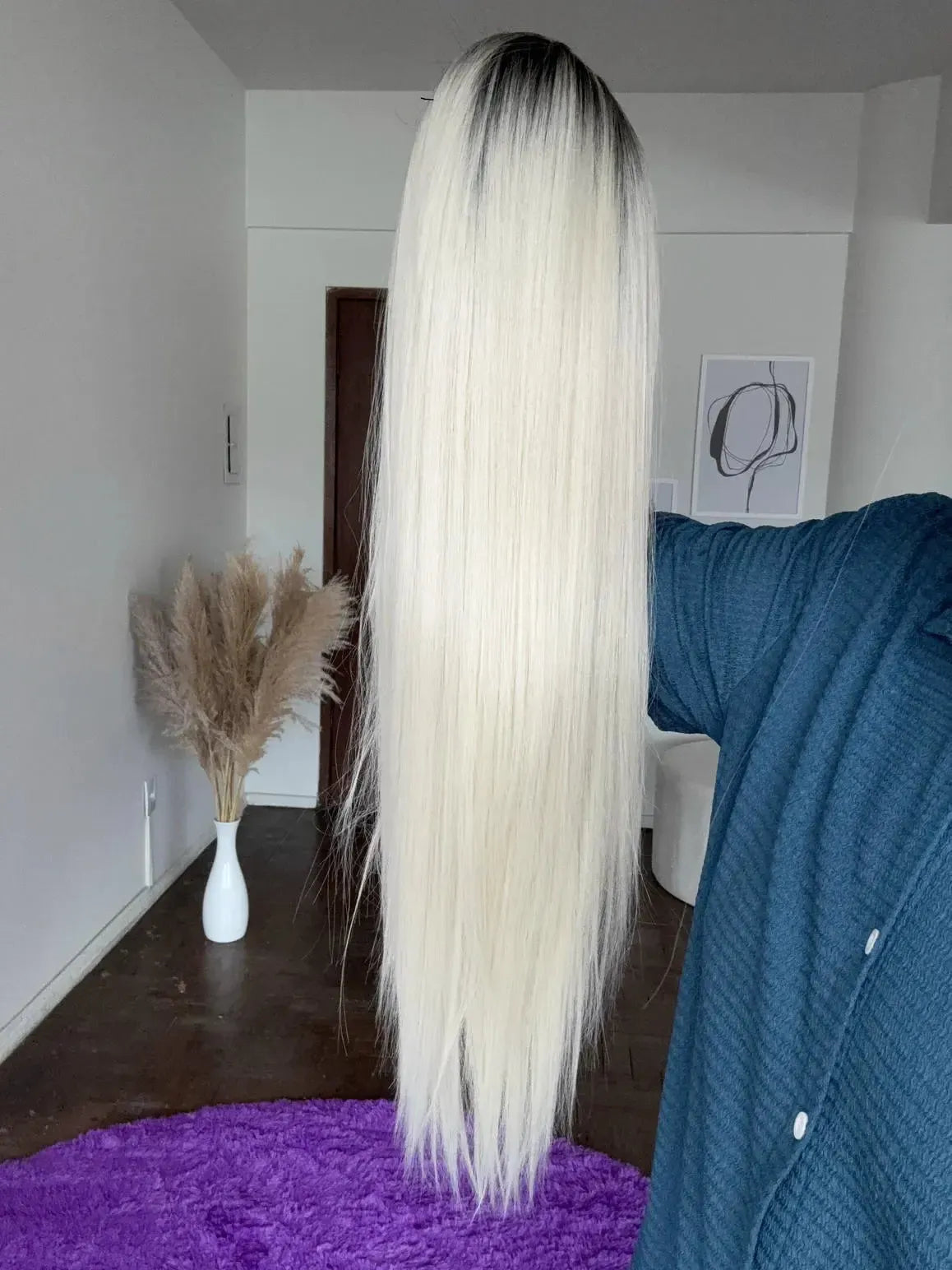 Lace Front Loira Repartição Livre 13x3 Peça Única 055