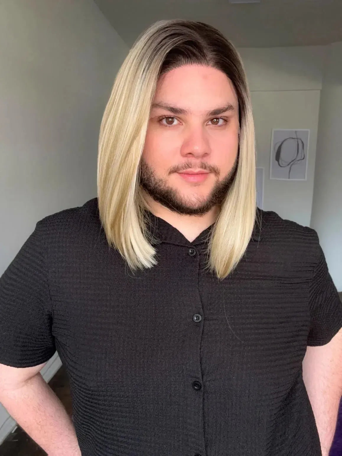 Lace Front Loira Repartição Livre 13x4 Peça Única 007