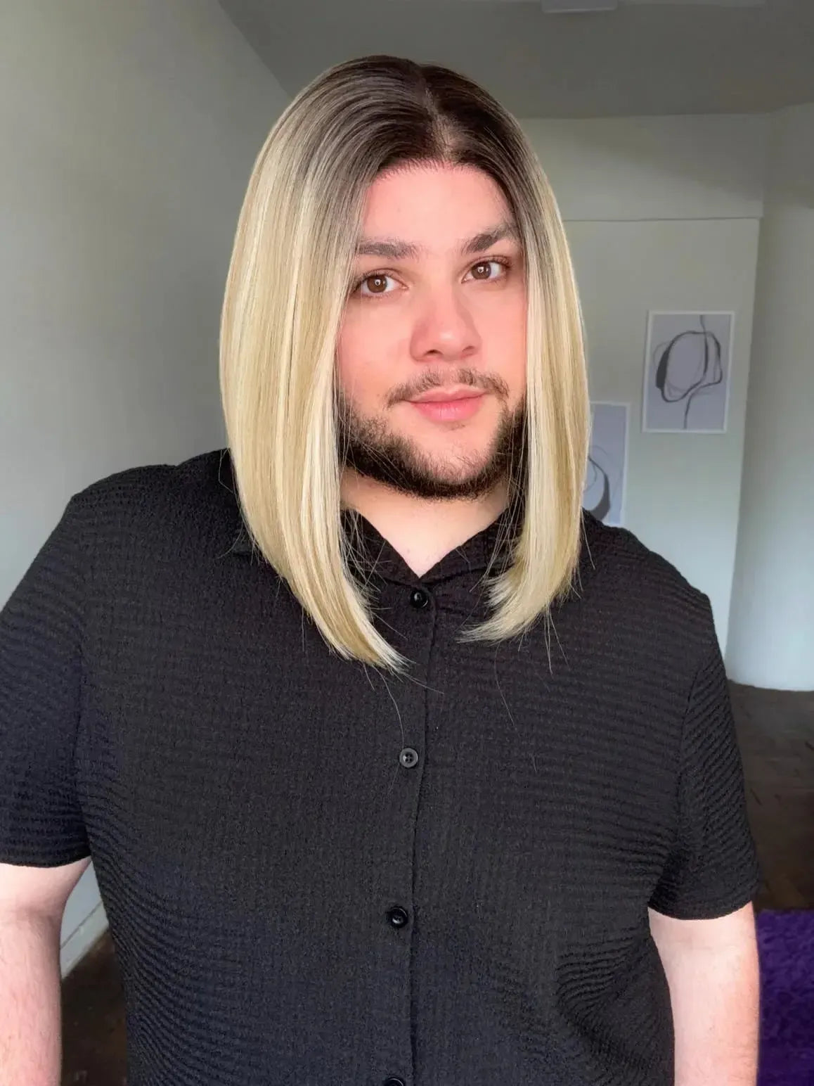 Lace Front Loira Repartição Livre 13x4 Peça Única 007