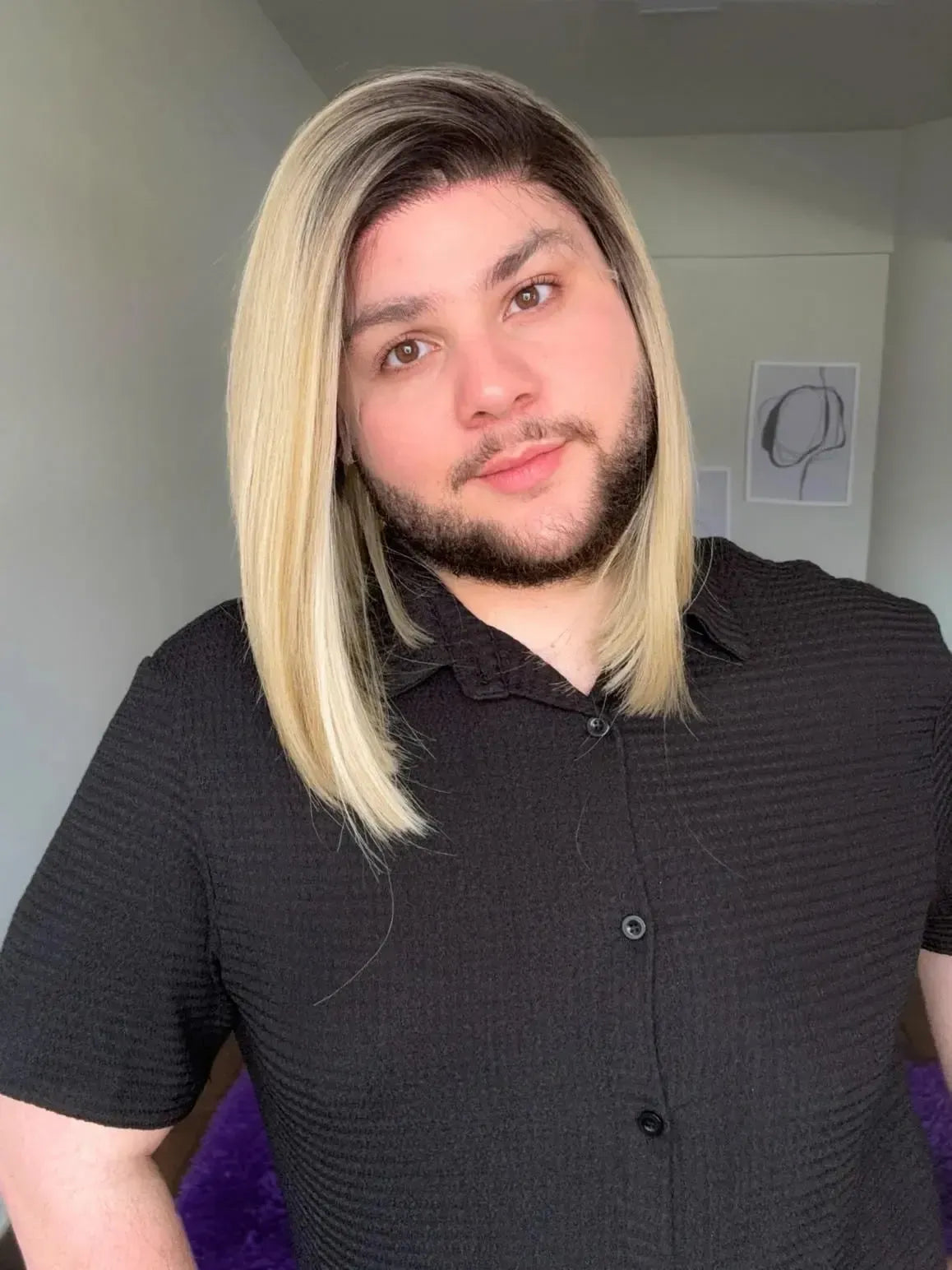 Lace Front Loira Repartição Livre 13x4 Peça Única 007