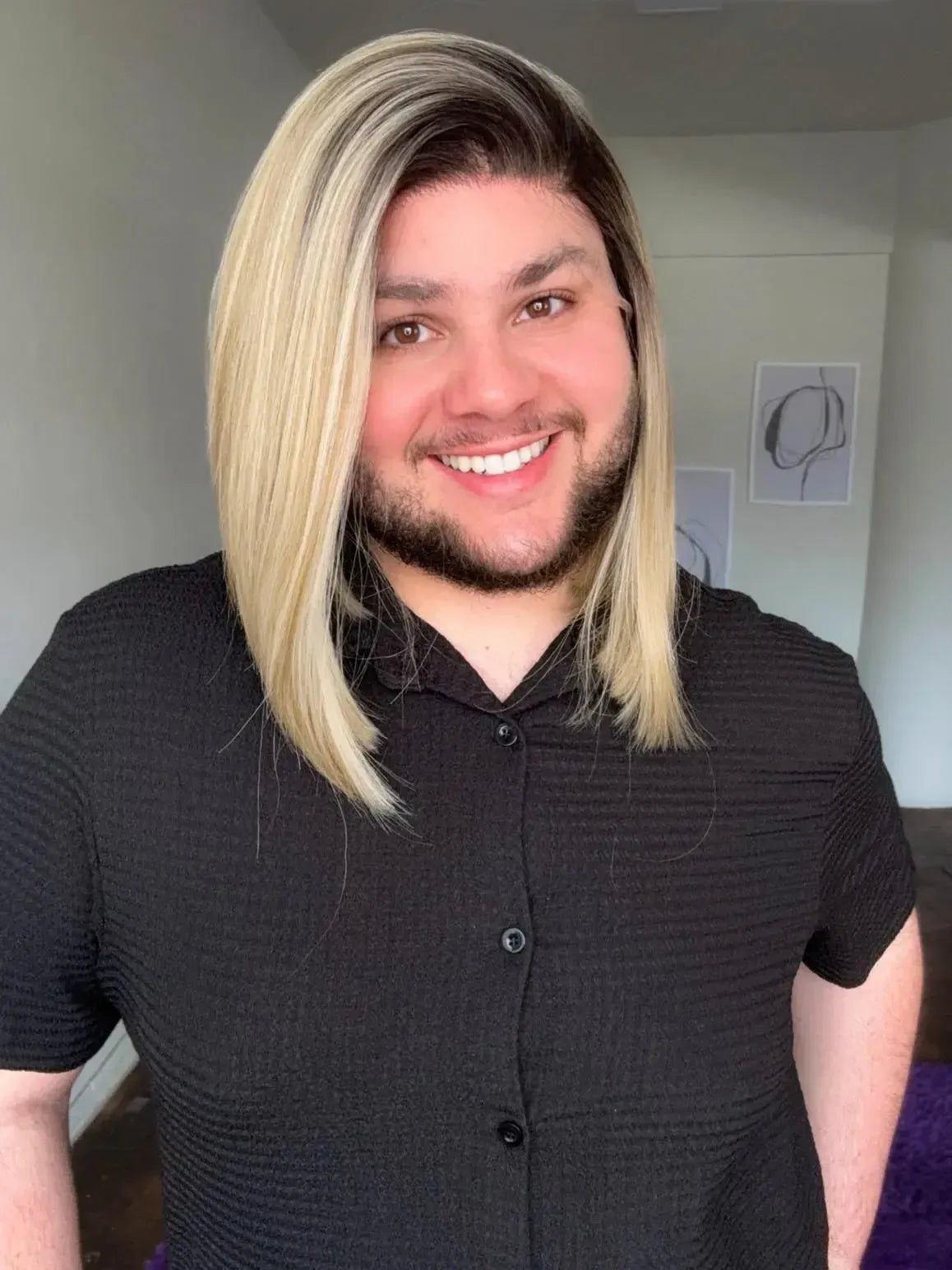 Lace Front Loira Repartição Livre 13x4 Peça Única 007