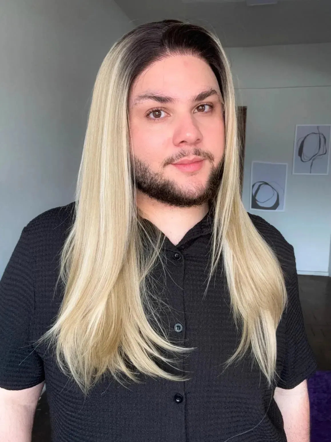 Lace Front Loira Repartição Livre 13x6 Peça Única 010