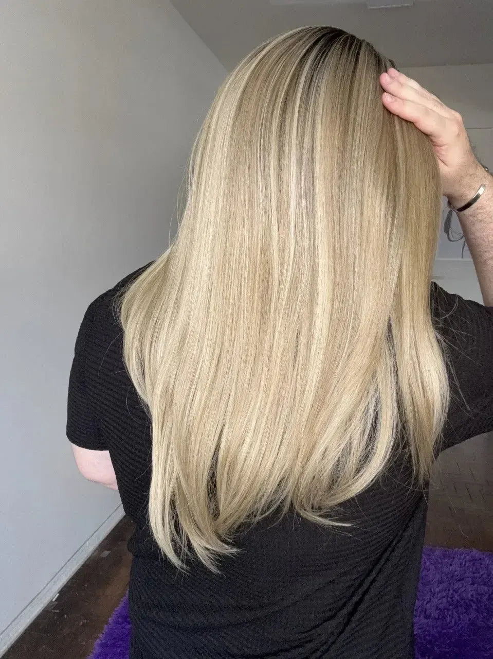 Lace Front Loira Repartição Livre 13x6 Peça Única 010