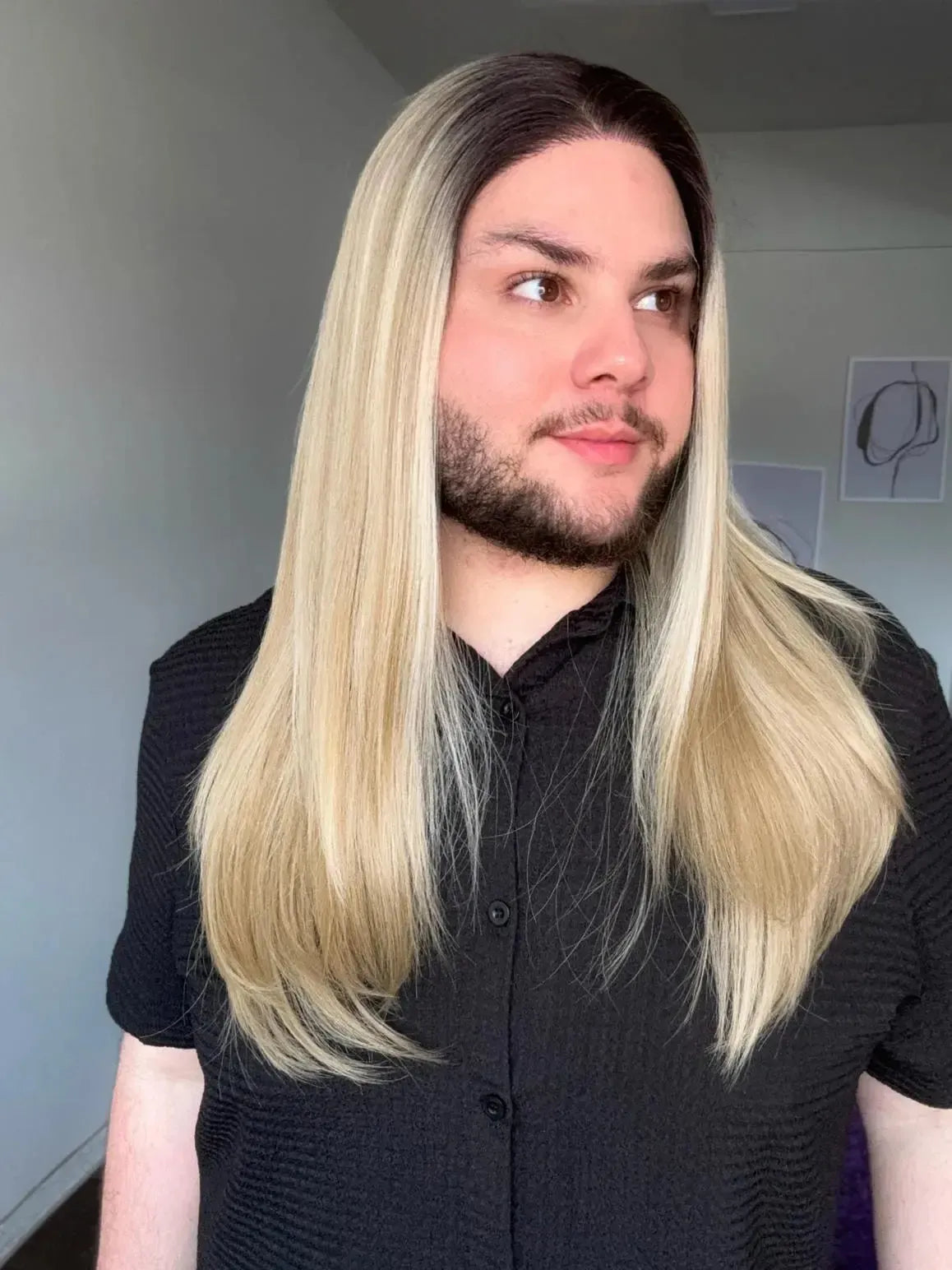 Lace Front Loira Repartição Livre 13x6 Peça Única 010